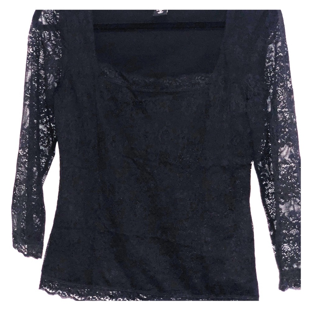 Black lace blouse